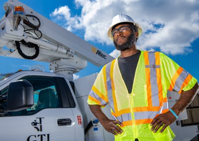 Telecommunications and Fiber Optic Utilities Photographer in Little Rock Arkansas.
